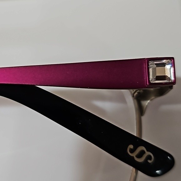 Sensaya SYFA30 Fushia Half Rim Cat Eye Metal Prescription Glass Frames 54-16-140 - Picture 3 of 7